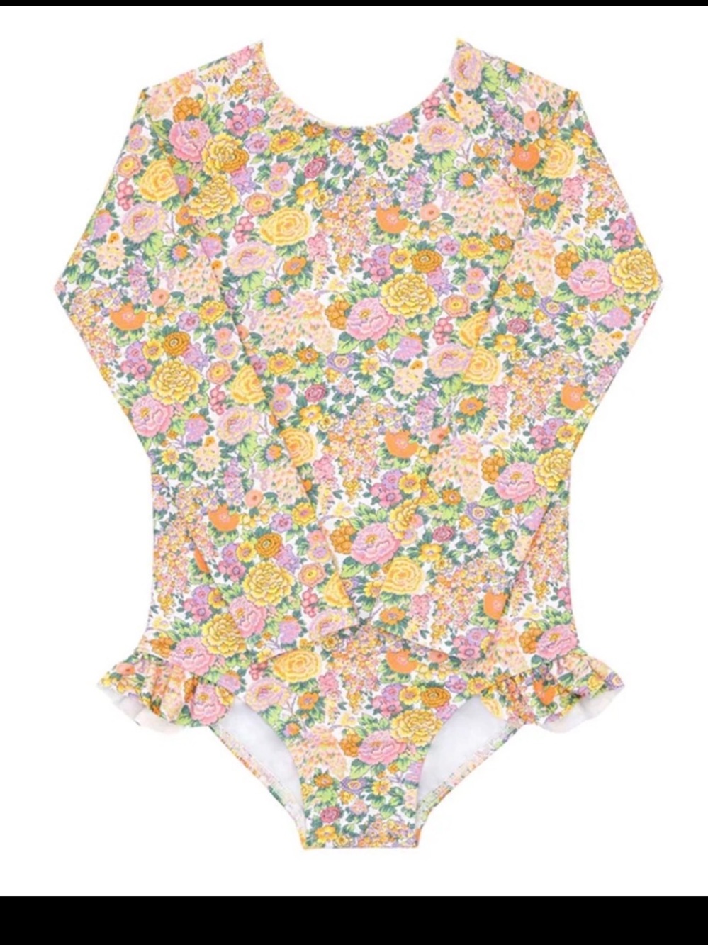 🌸 Minnow Liberty Elysian Day Floral Rash Guard Swimsuit 3/4
